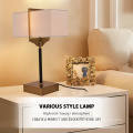 2021 Restaurant Decorative Table Lights Fabric lampshade LED Reading Lamp